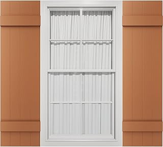 14"W x 51"H Mid-America Vinyl, Standard Size Four Board Joined Shutters, w/Installation Shutter-Lok's & Matching Screws (Per Pair), 471 - Treated Cedar