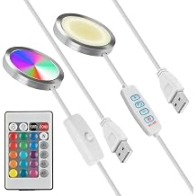 2Pcs 3D Printer LED Lamp Kit 001, RGB Remote Control Light Set and 3 CCT Adjustable, DIY Hardware Compatible with Bambu Lab H2D, A1, A1 Mini, P1S, P1P, X1C MakerWorld Makeronline Models 5V USB Powered
