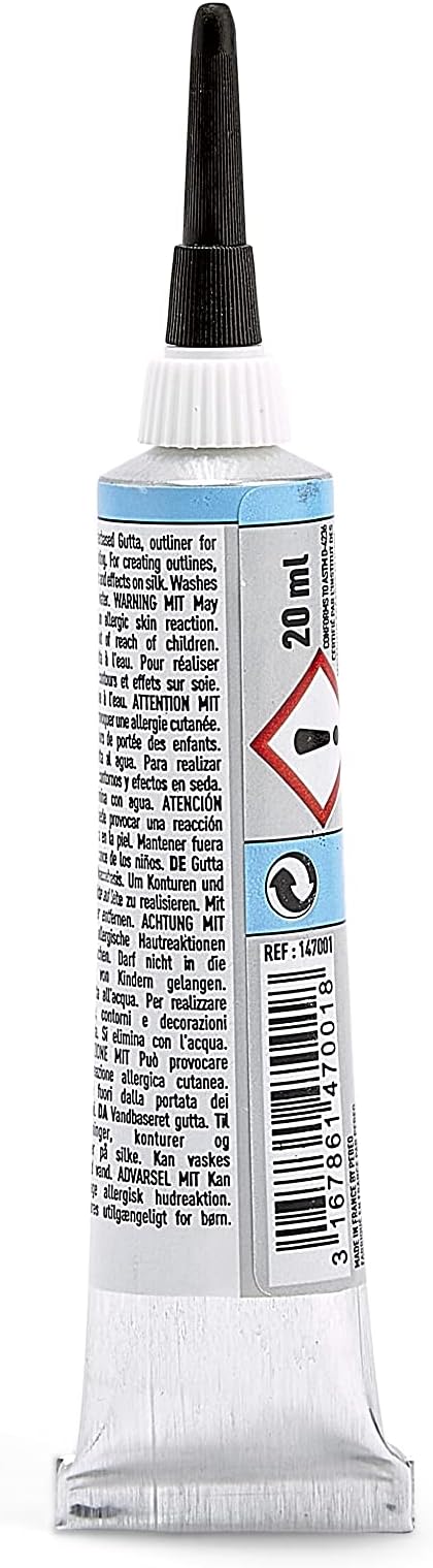 PEBEO Setasilk Silk Painting Water Based Gutta 20-Milliliter Tube, Colourless, 0.67 Fl Oz (Pack of 1)