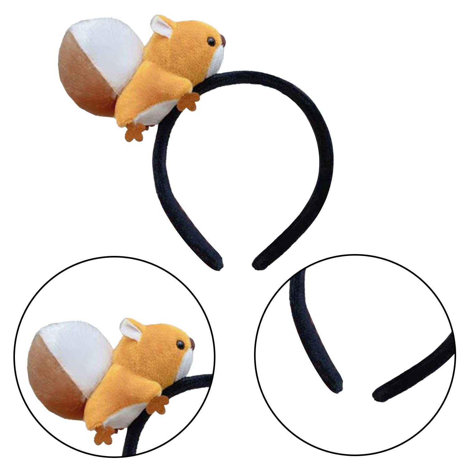 Bohue Squirrel Headband Cute Animal Headband Animal Squirrel Costume Unique and Creative Headdress for Halloween Customes Cosplay Parties - Image 2