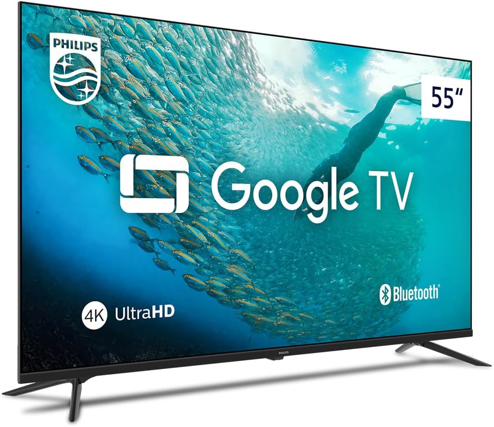PHILIPS, Smart TV, 55'' 4K UHD, 55PUG7019/78, Google TV, Comando de Voz, HDR