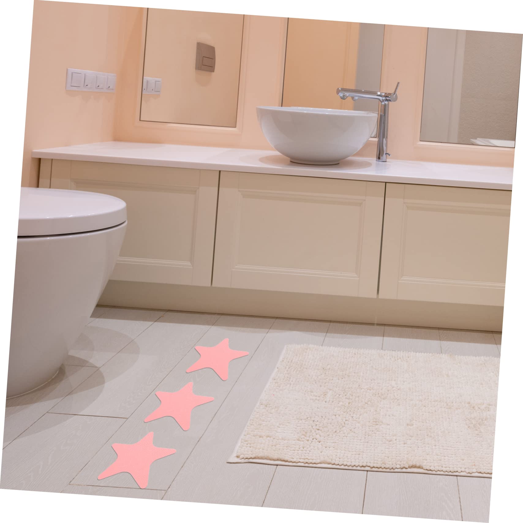 SOLUSTRE 1Set Peva Slip Shower Stickers Self Adhesive Floor Decals for Bathtubs Pools Stairs Non Skid Treads Star Design for Safety and Stability