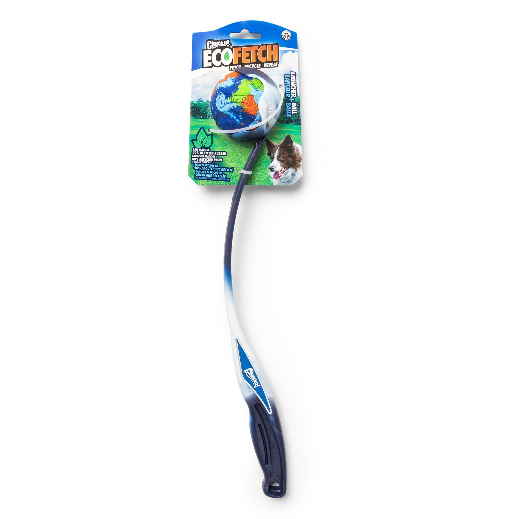 Chuckit! EcoFetch Dog Ball Launcher - Medium (2.5") Dog Fetch Portable Sports Ball Thrower for Dogs 20-60 Pounds