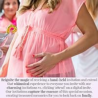 Vista 9 de AmandaCreation - Invitaciones florales de peonía morada para baby shower para gemelos, 20 tarjetas de relleno de 5 x 7 pulgadas con veinte sobres