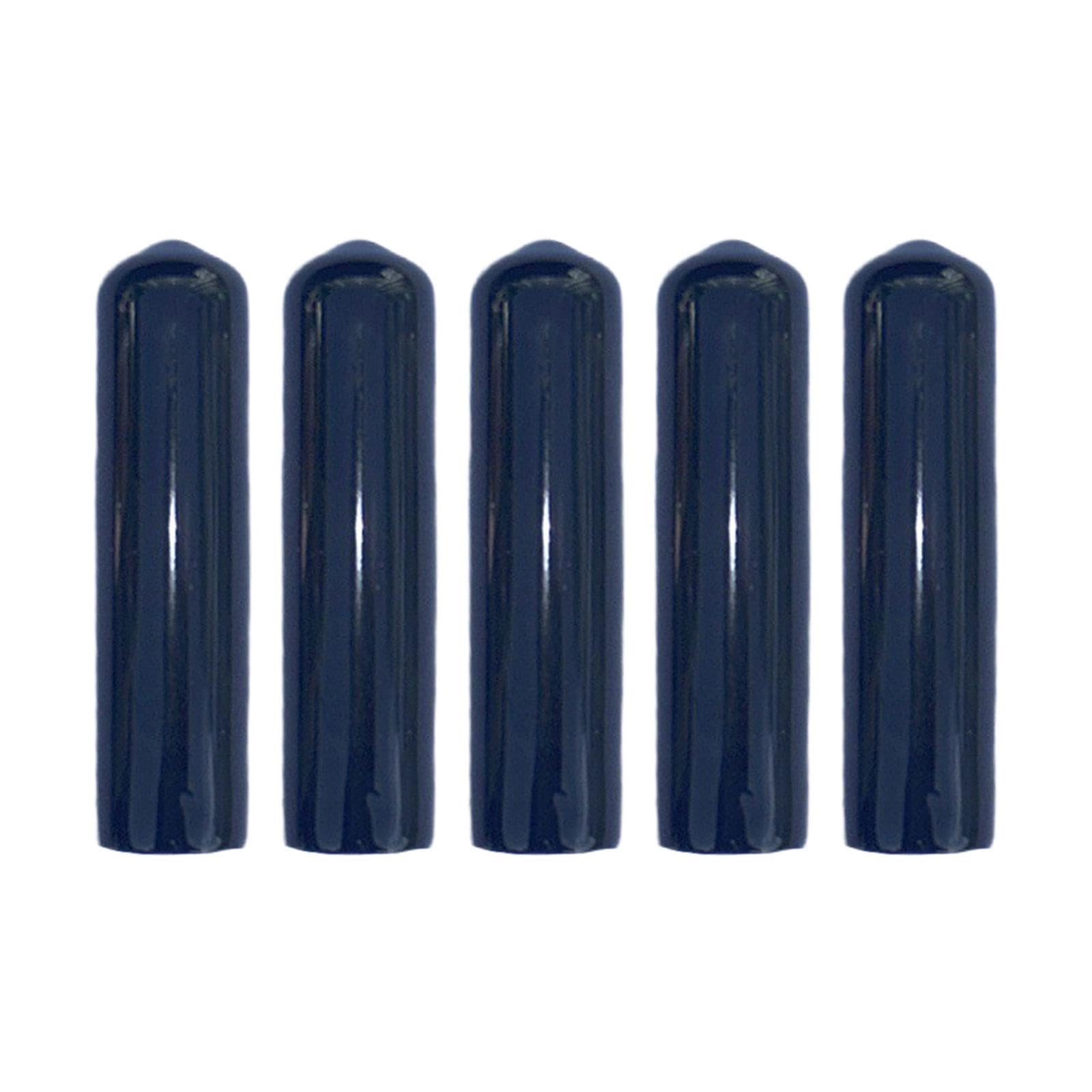 kowaku 5 Pieces Pool Cue Tip Covers Protector Caps, 1.85 inch Long Billiards Cue Stick Protection Caps, Snooker Tip Head Covers, 9.5mm