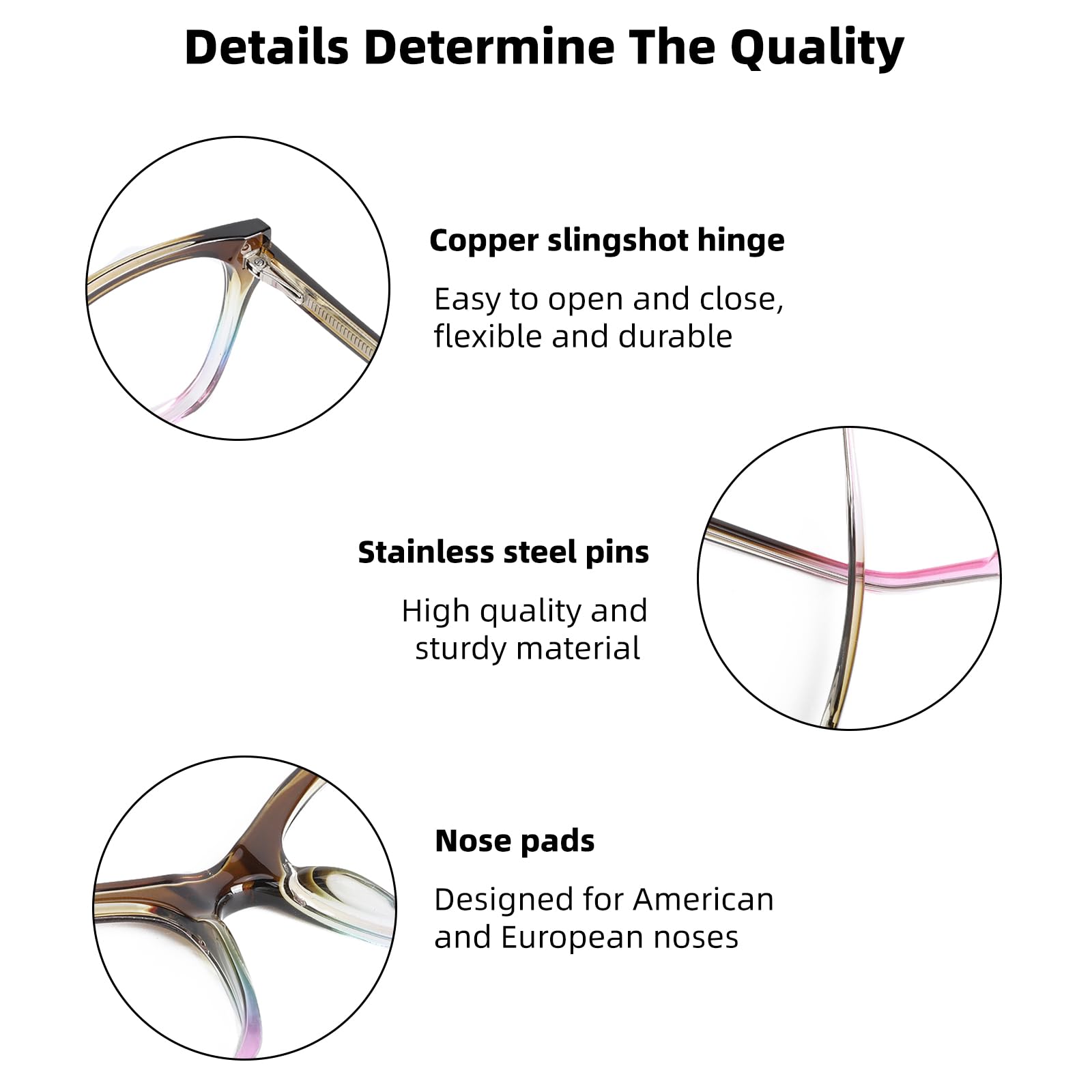 LEMASOYE 2 Packs Ladies Men's Blue Light Reading Glasses Lightweight Anti-Eye Fatigue Computer Fashion Glasses (Black + Tea Pink, 2.5, x)