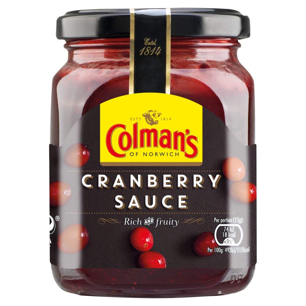 Colmans Lot de 4 pots à sauce Canneberge 165 g