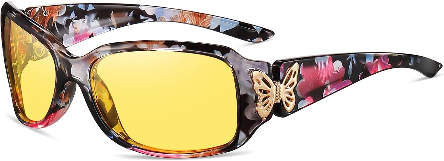 HAOLOTA Women's Polarized Sunglasses - Fashionable Wraparound Butterfly Design with UV400 Protection - Image 6