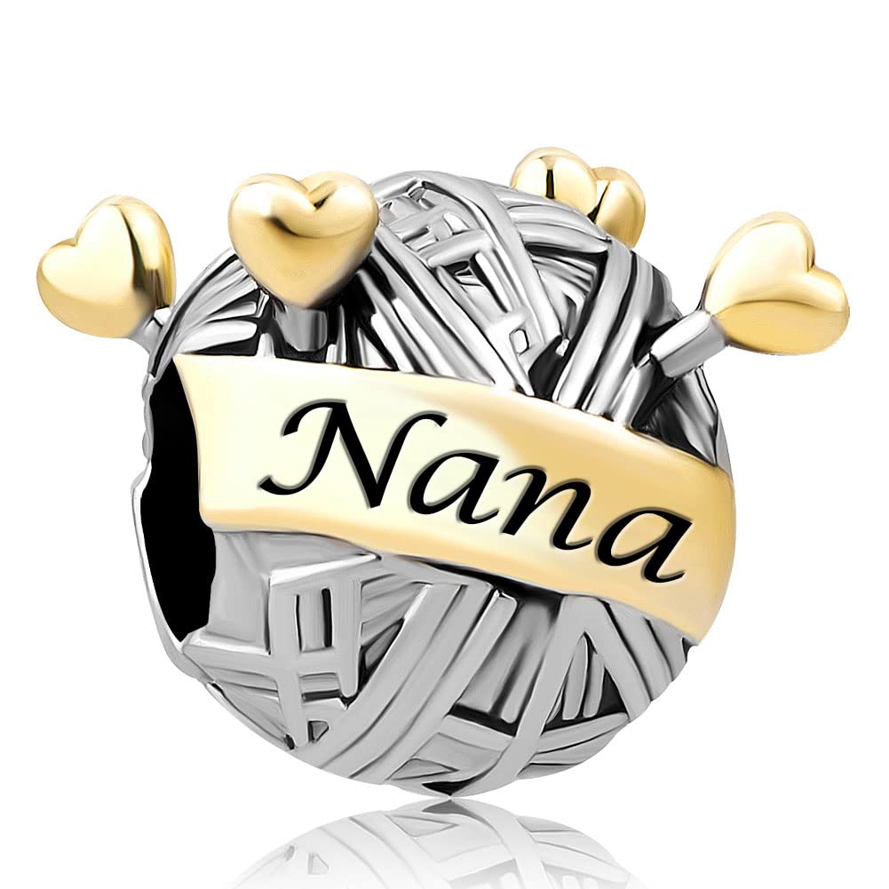 Abalorio de bola de tejer para personalizar el brazalete de mamá 8