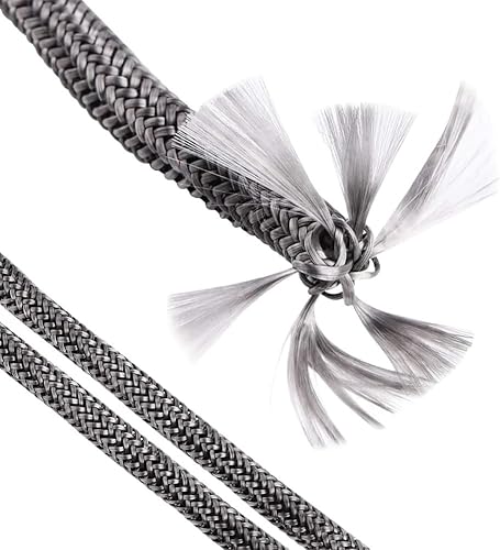 Miniatura 4 de Junta de puerta estufa Cuerda De Sellado De Alta Temperatura Para Quemador De Madera, Repuesto De Cable De Junta Negra De 68100.472 in Para Puerta