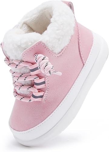 BMCiTYBM Botas de nieve para bebé, zapatos de invierno, botines antideslizantes para clima frío de 6 a 24 meses
