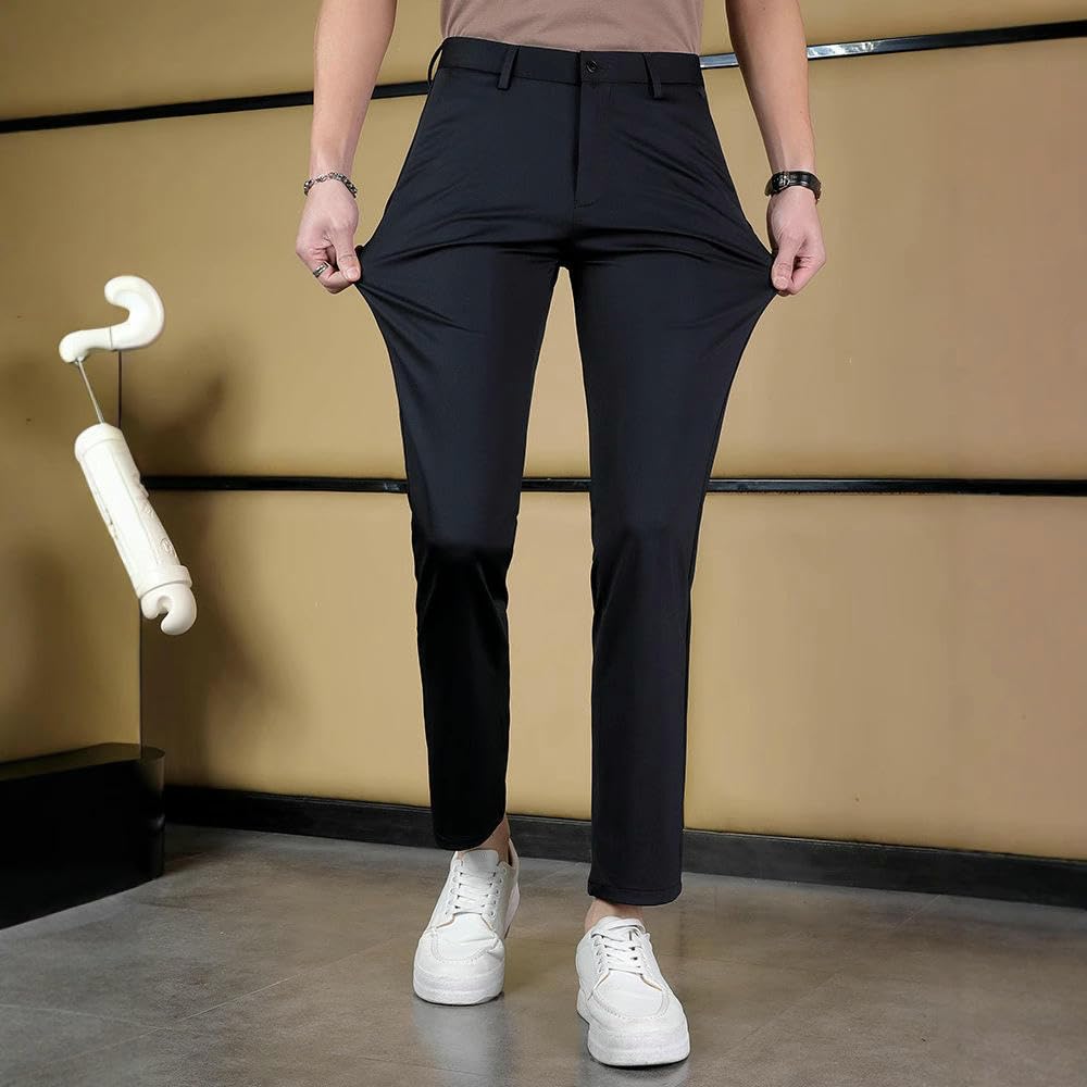 Pantaloni casual da uomo Primavera Estate Squisiti dritti traspiranti Slim