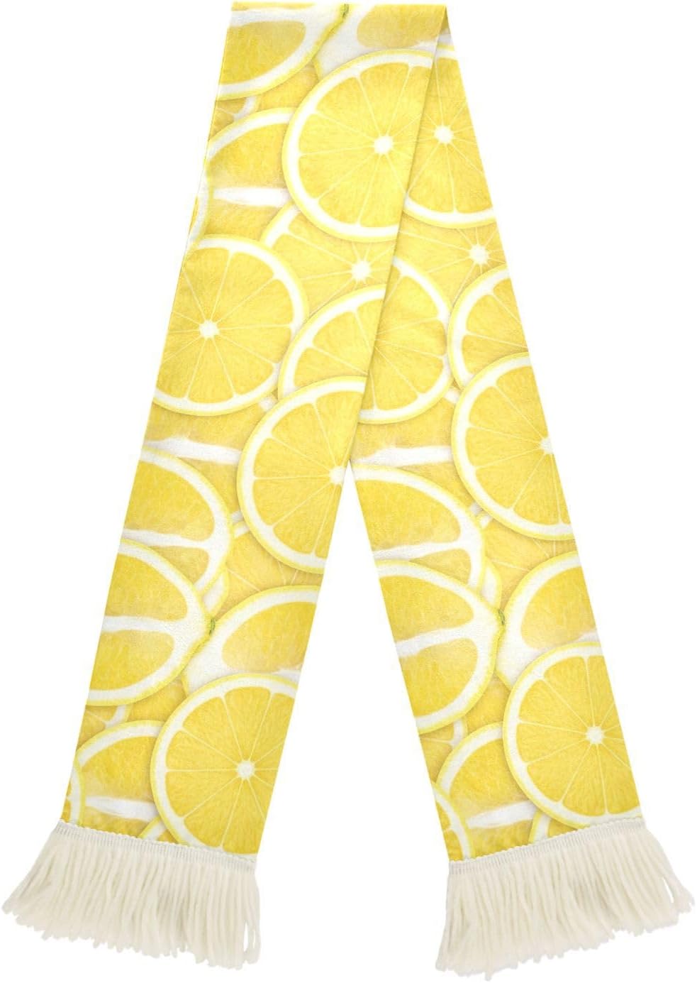 CHIFIGNO Yellow Lemons Sports Fan Scarf, Soft Polyester Cheering Towel for Soccer Games, Quick Dry Sweat Wipe Rally Scarf