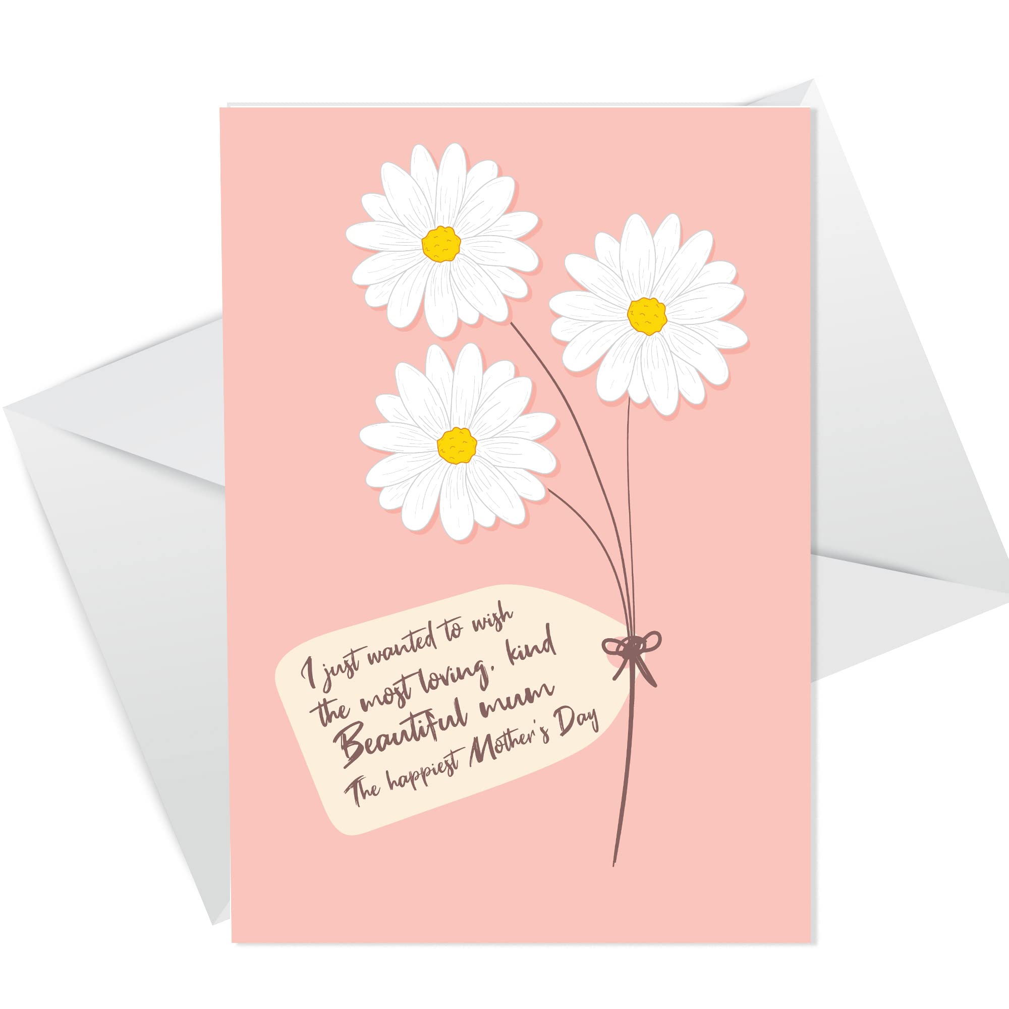 For Mum Happy Mothers Day Card For Her Floral Design Card From Daughter Son