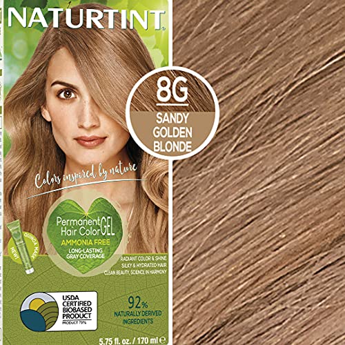 Naturtint Permanent Hair Color (1-Pack) (1 Pack, 8G Sandy Golden Blonde)