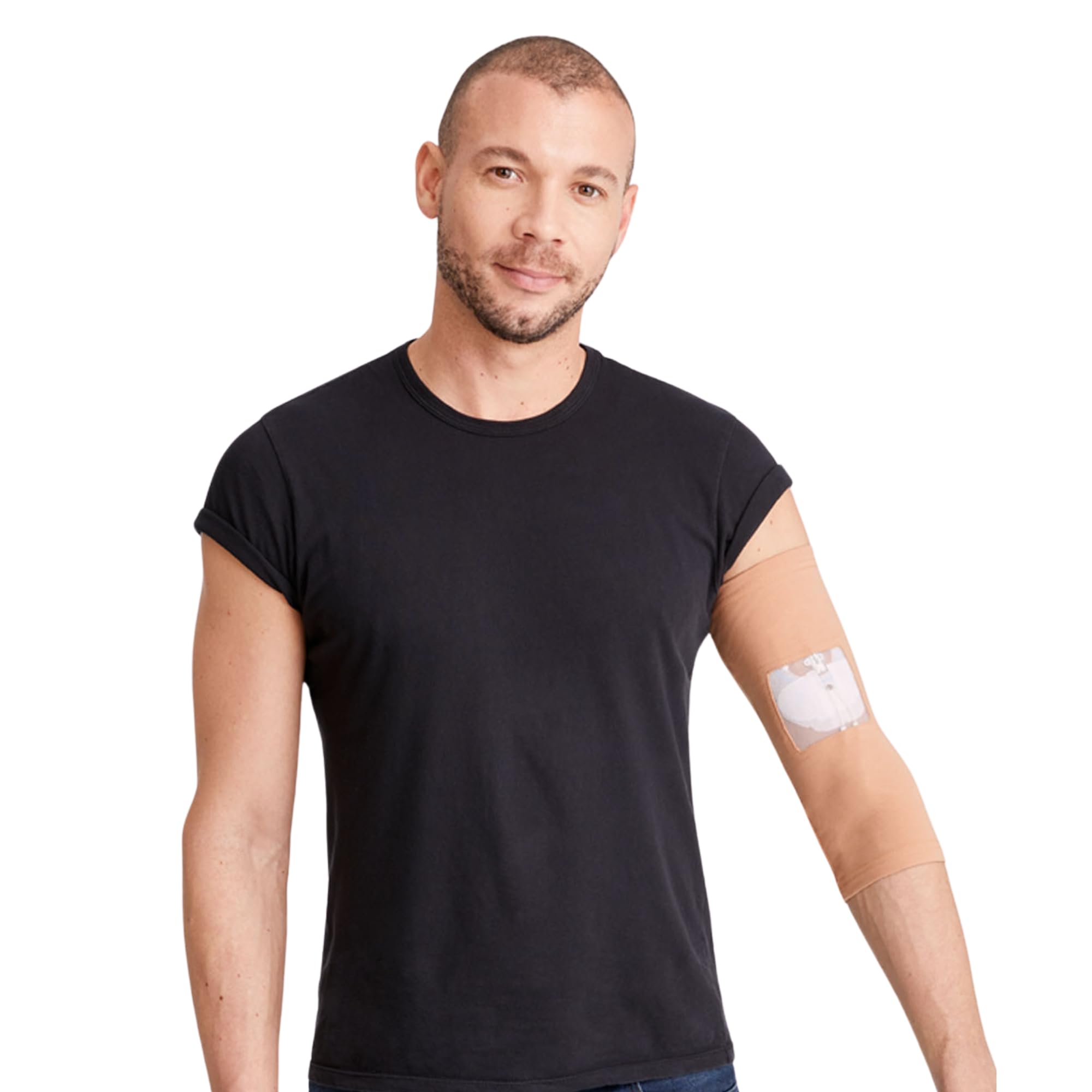 Care+Wear - Long PICC Line Cover (X-Large, Camel) - for Patients with PICC Lines - Upper or Lower Arm Coverage - Enhanced PICC Line Security - Comfortable Daily Wear, Convenient Mesh Window