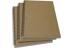 YUREE B5 Unlined Spiral Notebook 8.5 x 11