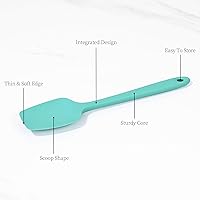 Vista 6 de espátulas resistentes al calor de 600ºF, juego de raspadores de silicona sin costuras para cocina de alta temperatura, aptas para alimentos
