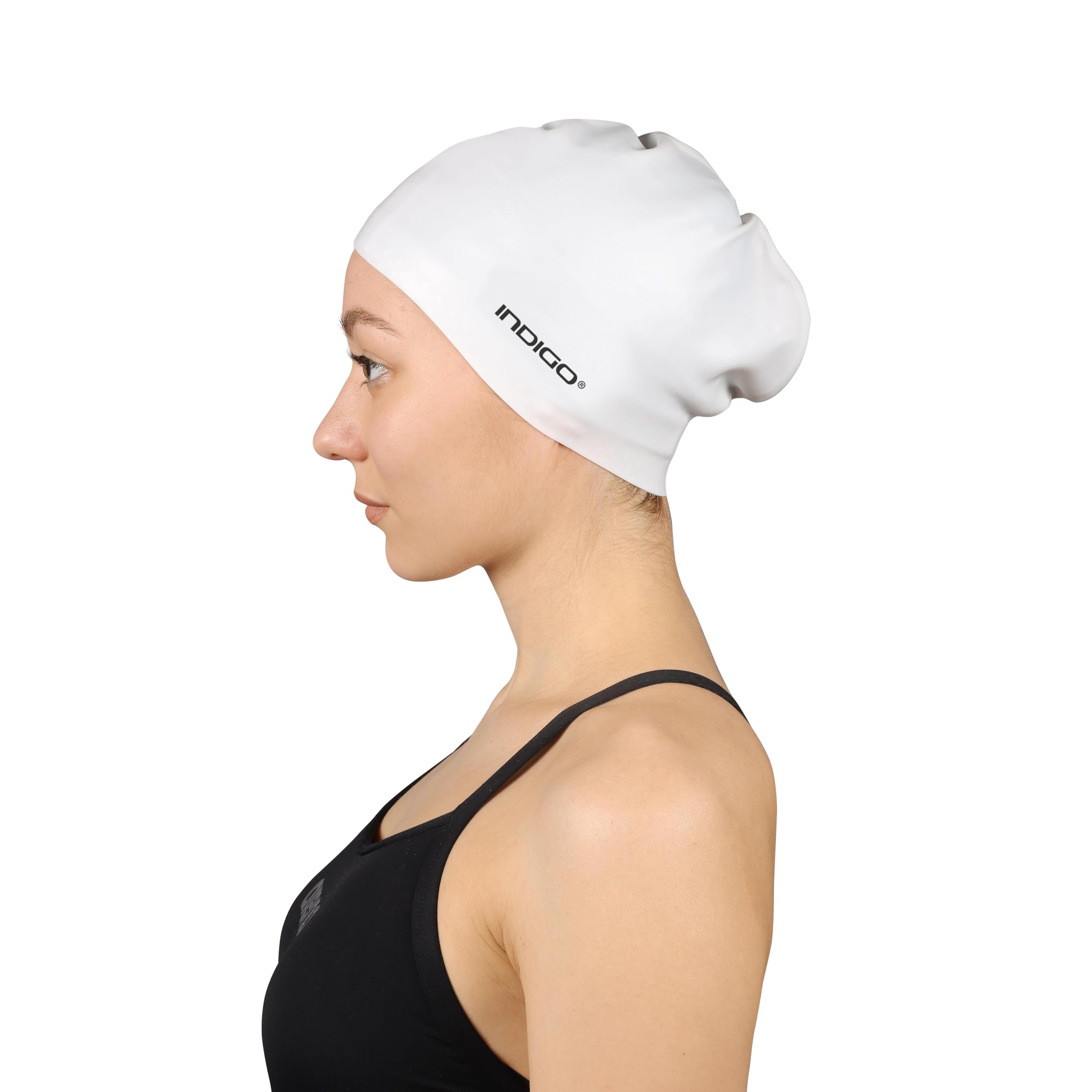 DRUNA Gorro de Natación de Silicona para Pelo Largo Mujeres