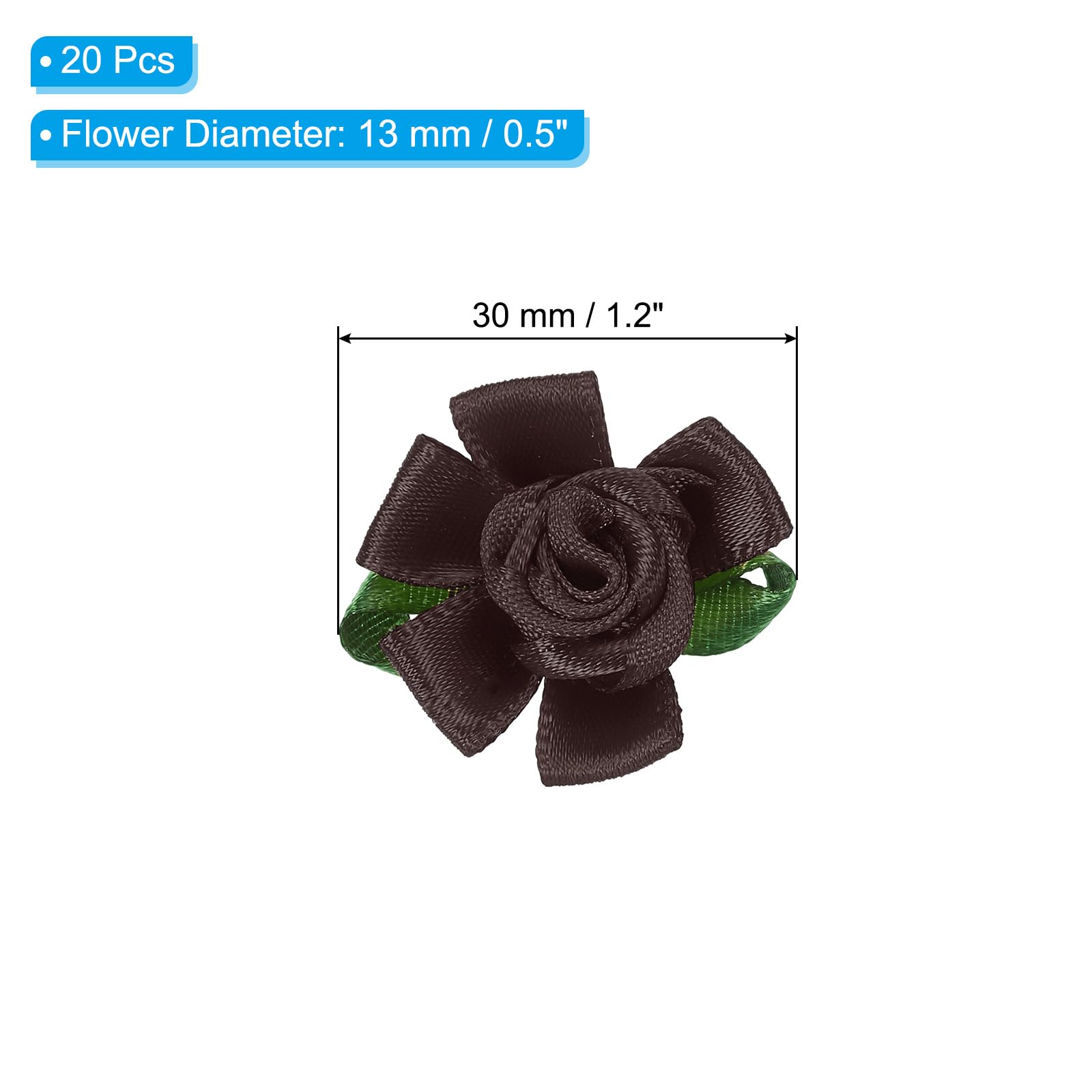 PATIKIL Mini Satin Ribbon Roses - Image 2