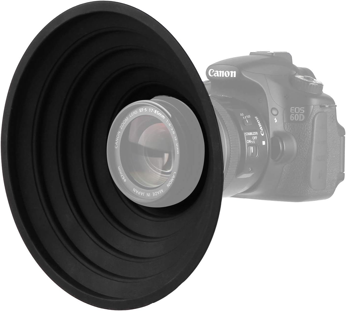 Easy Hood Lens Hood for Nikon Canon Pentax Sony 70-90mm Camera Lens, Ultimate Anti-Glass Anti-Reflective Silicone Collapsible Len Hood Take Reflection-Free Photos Video (70mm)