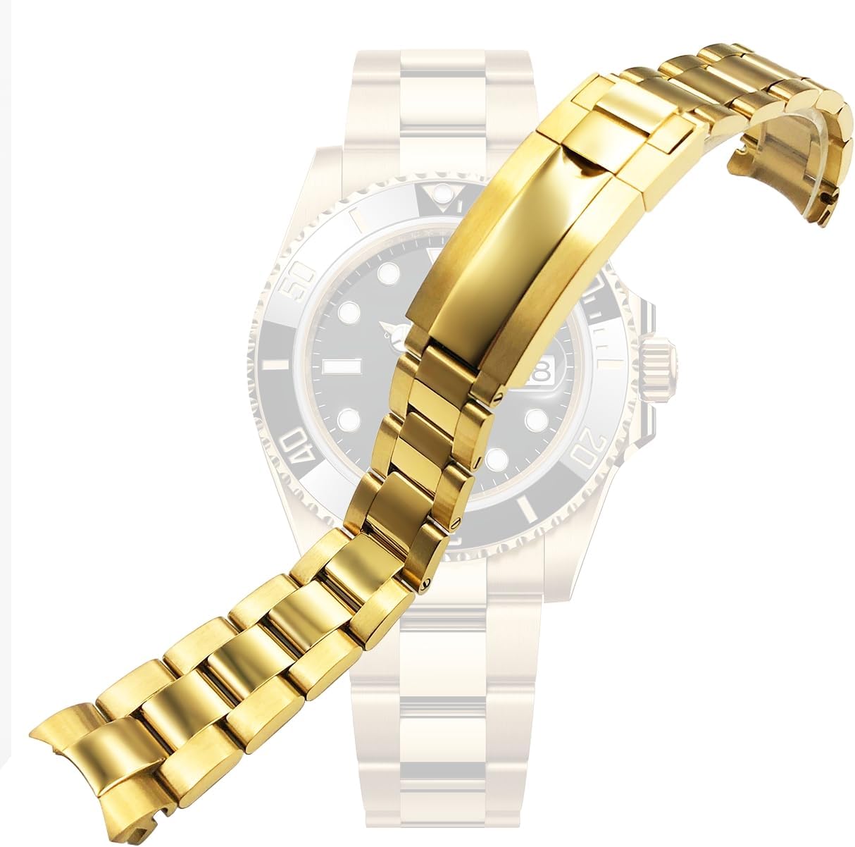 Watch Band Strap Replacement For Rolex GMT Datejust Submariner Watch band Male Antirust Solid Stainless Curved Interface Steel Strap