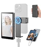 5” Vlog Selfie Monitor Screen with Magnetic Phone Clip Mount for iPhone/Android, Support 4K 30fps Wired/Wireless Recording, Back Camera Monitor for TikTok/YouTube/Vlog Video Recording