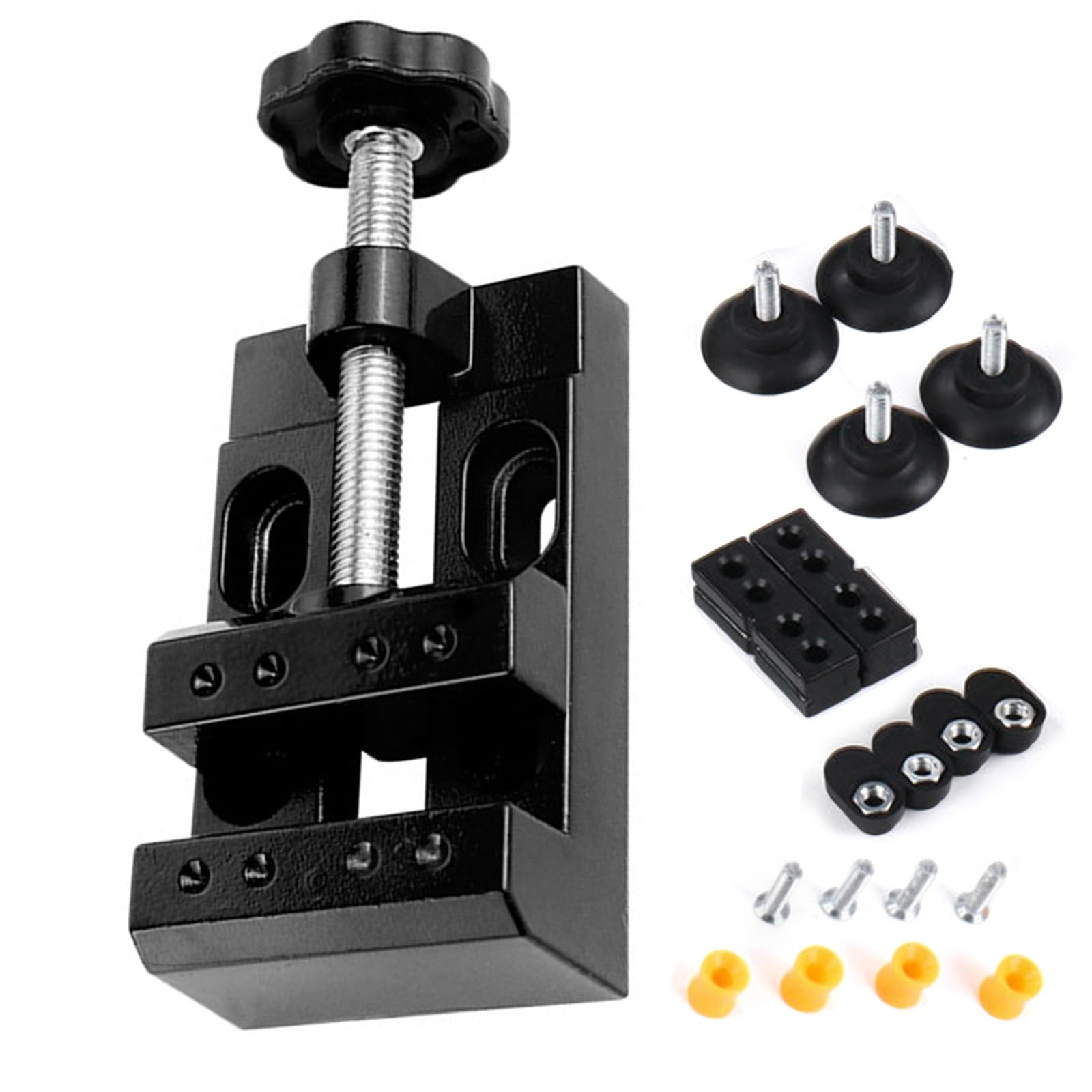 Hsioluted C Portable Adjustable Rafting Vise For Watchmakers & Hobbyists, 55Mm Grip Aluminum Tool With Stable Base Watch Lamps