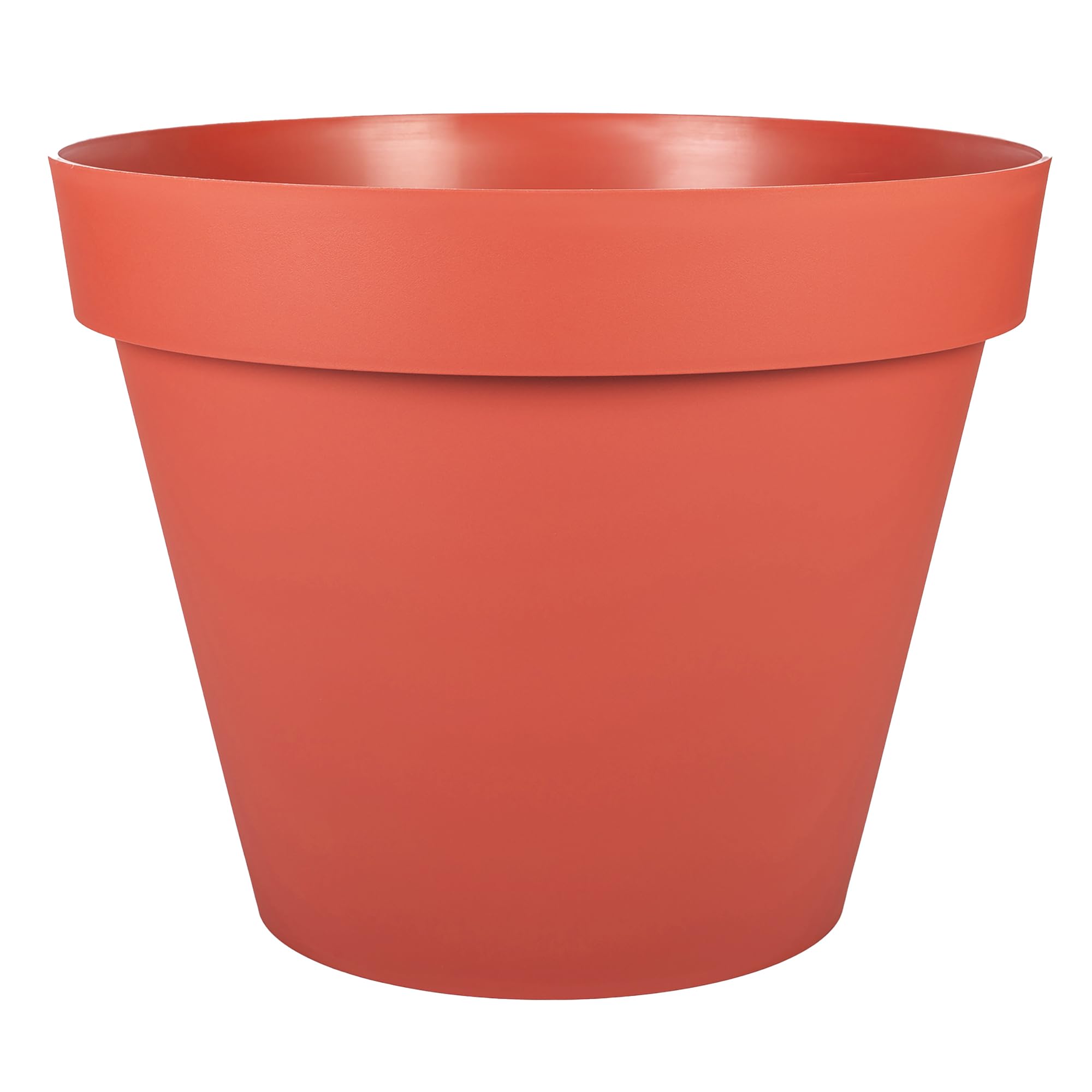 EDA - Round Tuscan Flower Pot Ø 30 cm - Volume 10 L - Ø 29.5 x H 24 cm - Clay Orange