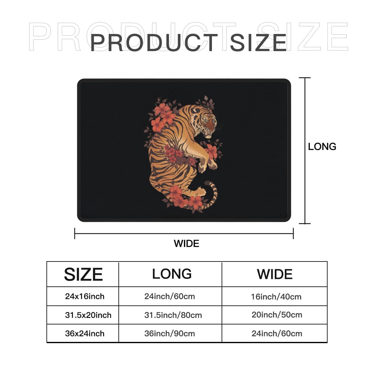 Amazon｜タイガー 虎 花 トラ とら 玄関マット 足ふきマット 玄関