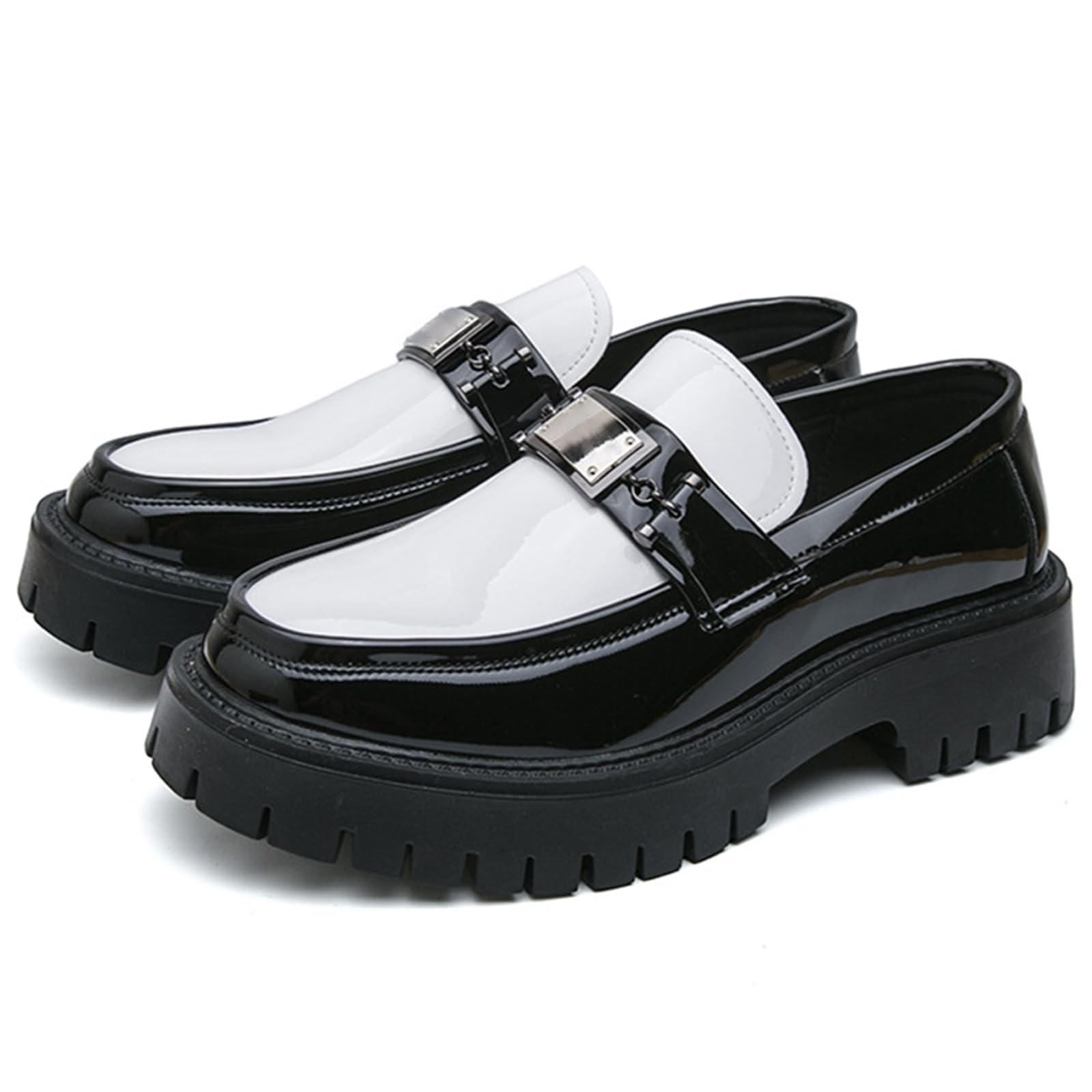 Mocassini Plateau Uomo Scarpe Eleganti Slip-On Comodi