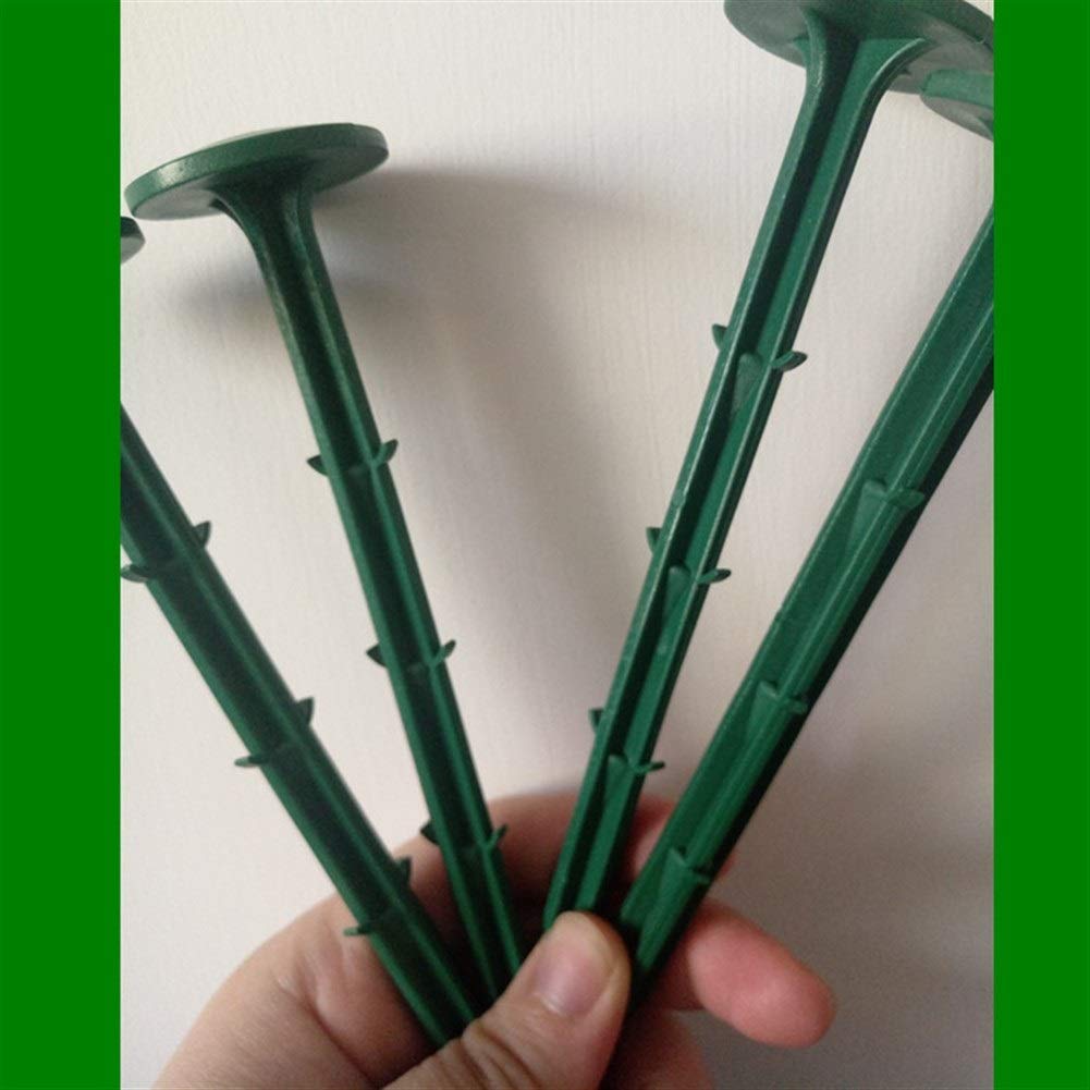 100 Picchetti di Ancoraggio Lunghi, Ancoraggioper Giardino, Chiodi Ancoraggio con Ganci in direzione opposta, per Fissare teloni di Copertura Protezione per Raccolti, Verde (Size : 16cm)
