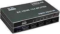 Vista 9 de Divisor HDMI 4K 1 en 2 salidas 60Hz - HDCP 2.2/2.3 Bypass, HDR, Dolby Atmos/DTS5.1/7.1 - Compatible con PS5/PS4/PS3, Apple TV, Xbox, caja de cable
