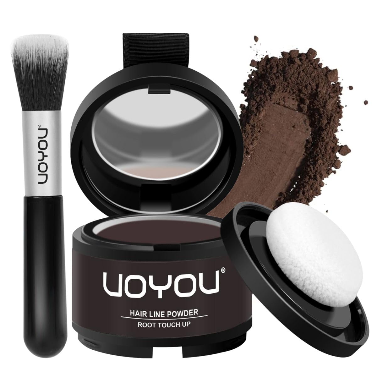 Root Touch Up Powder Instantly Conceals Hair Loss, Gray Root Cover Up Water & Sweat Resistant for Thinning Hair Men & Women