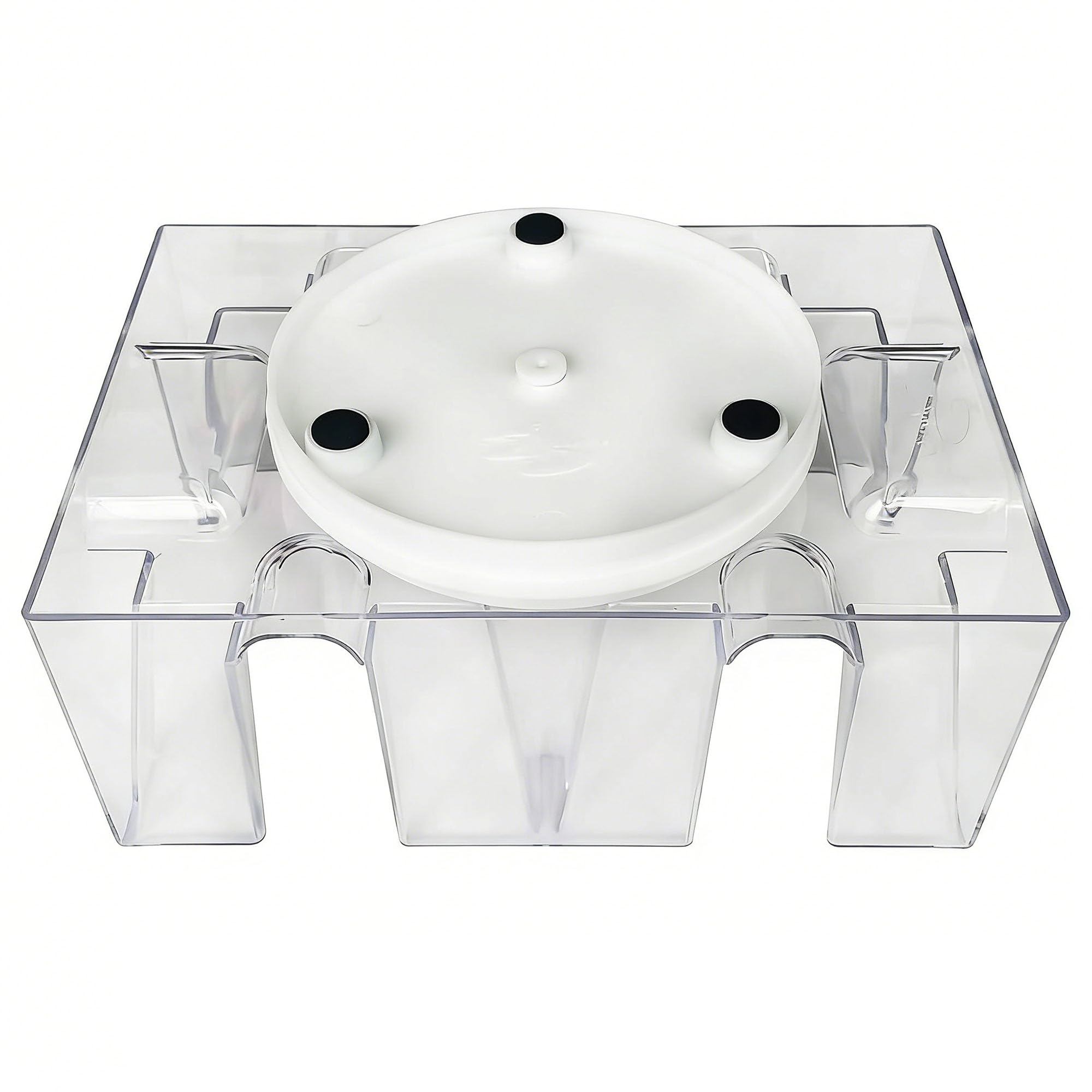 Bandeja giratoria para Naipes, Bandeja de Cartas de Juego, Poner 12 póquer, Transparente, Accesorios para Juegos de Cartas, Apto para Juegos de Mesa con Cartas