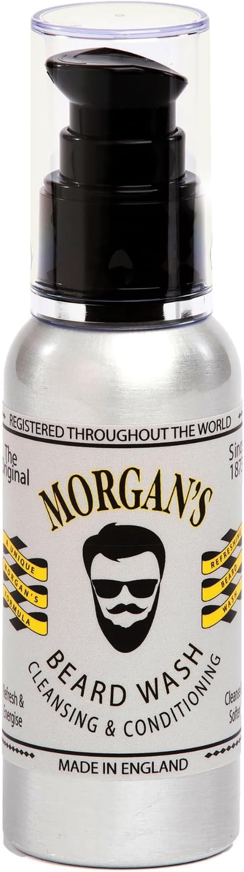 Beard Wash, Cleansing and Conditioning Beard Shampoo for Soft and Manageable Beard, Supports Beard Growth, with Argan Oil 3.5 Fl Oz