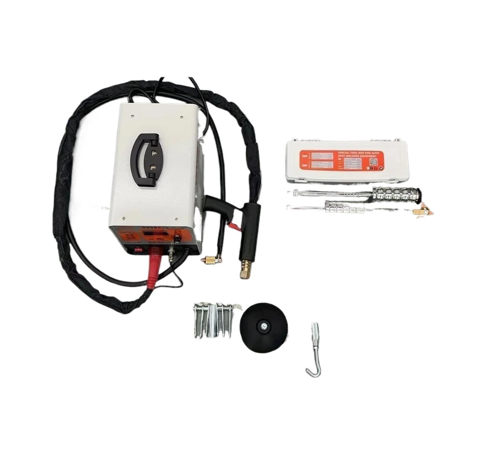 Soldador Para Puntos, Reparación Chapa Metálica Coche Para 2 Pistolas Soldadura, Máquina Soldadura Para Puntos 6 Modos Para Pantalla LCD Soldadores