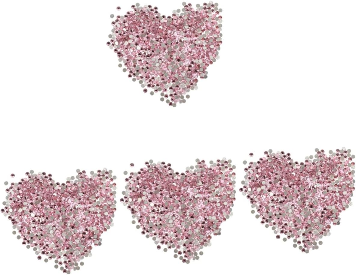 FRCOLOR 4pcs Flatback Rhinestone Nail Art Decor Kit for Jewelry Making Easy Application for Crafts and Manicures