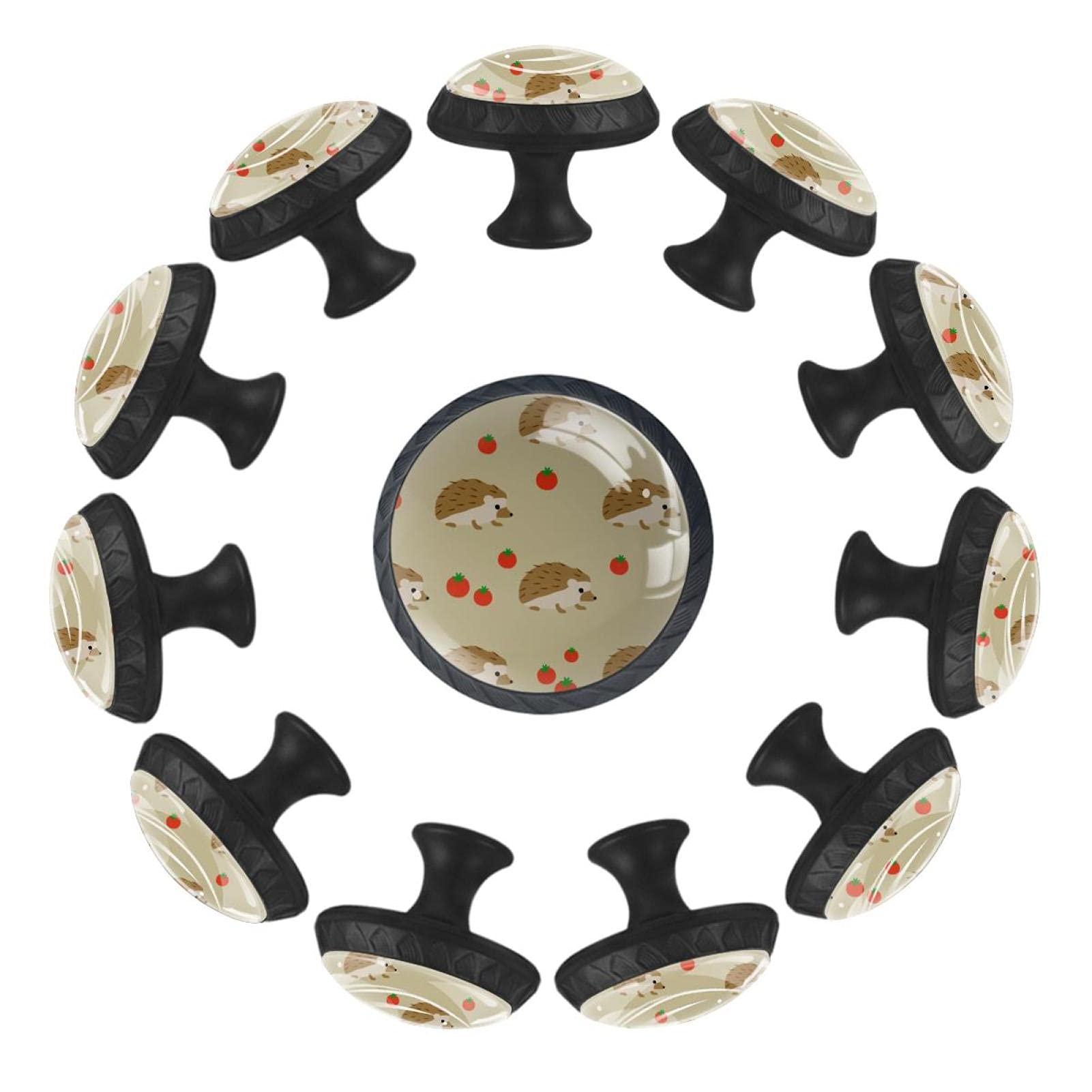 Boutons de tiroir hérisson ronds 35 mm au design ludique pour armoire