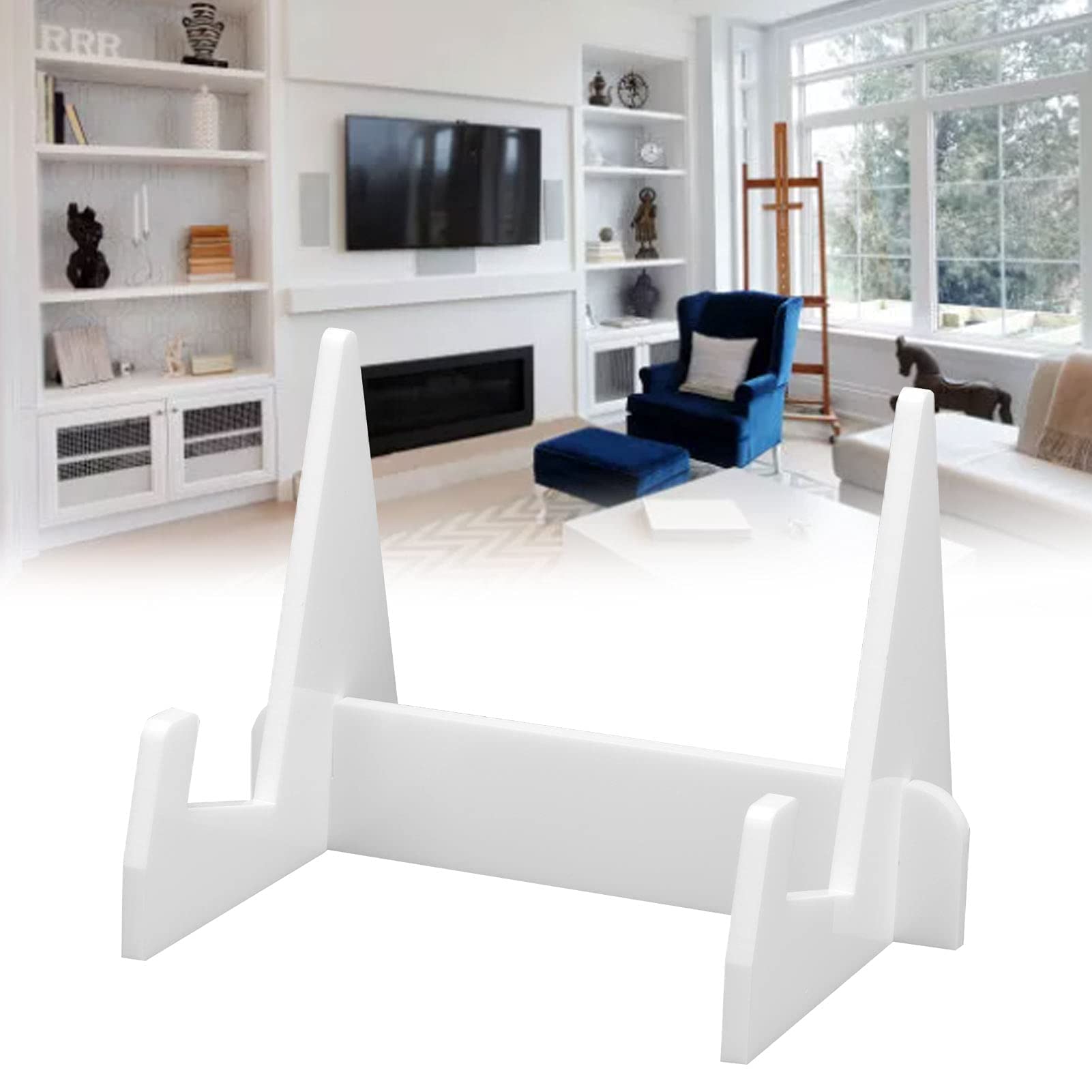 Supporto per Libri in Acrilico, Espositore per Portapiatti Display per Libri Cavalletto Hoder per la Visualizzazione di Tablet, Giornali, Riviste, Quaderni(Bianco)