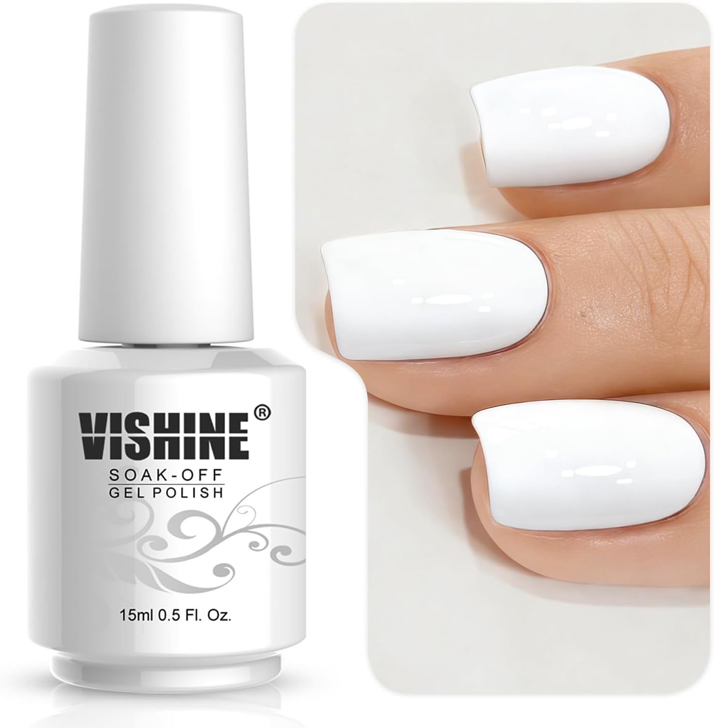 Gelpolish Professional Manicure Salon UV LED Soak Off Gel Nail Polish Varnish Color French White (1323)