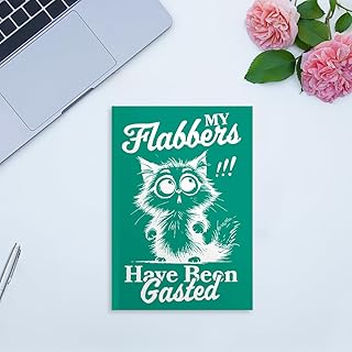 Notebook Journal, Notebooks for Work, Note Taking Writing Funny Office Accessories Gag Gifts for Coworker Cat Lovers Friend Bestie Birthday Friendship Green Cover Notes 5.7 x 8.3 Inches 40 Sheets