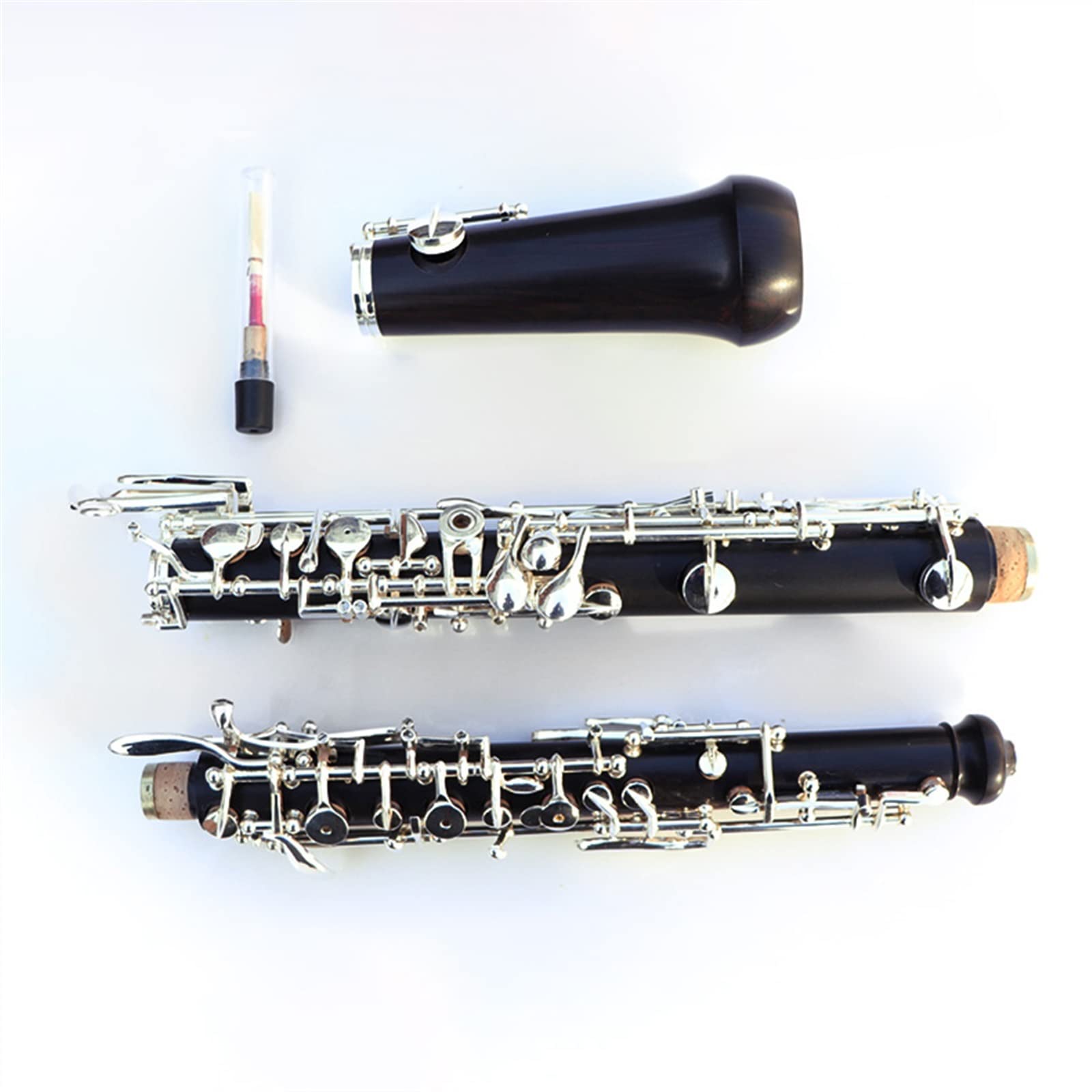 Oboe Oboe Semiautomatico con Corpo in Ebano per Oboe con Chiave in Do Argentato con Astuccio Speciale per Strumenti Musicali