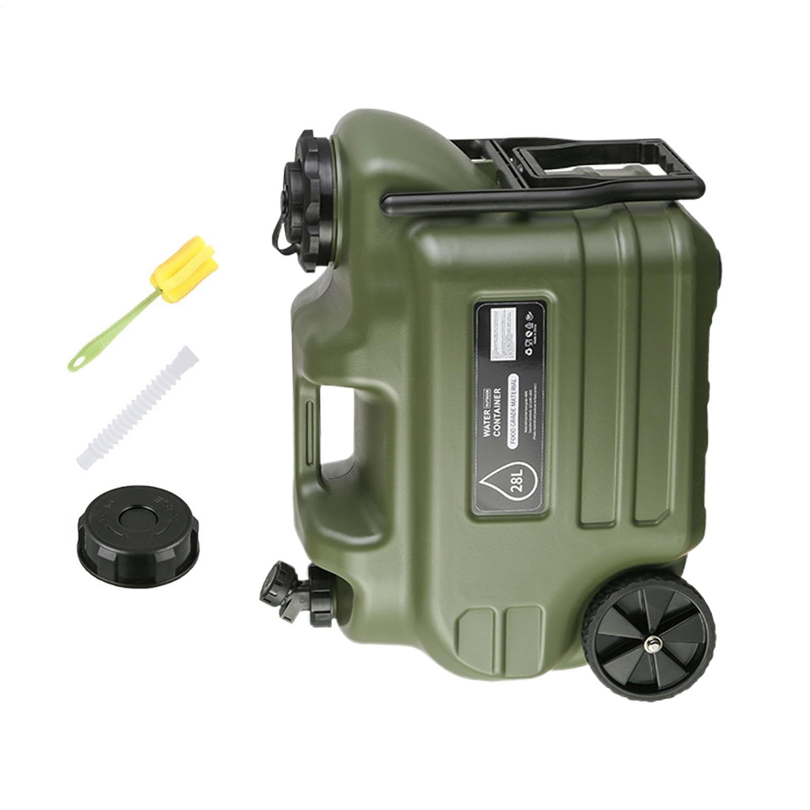 Camping Wasserbehälter 28L tragbarer auslaufsicherer Tank mit Zapfhahn | Camping Wasserspender Für Outdoor-Aktivitäten Picknicks Auto Wandern Survival Sturm Wohnmobil Schutz Zuhause Notfälle