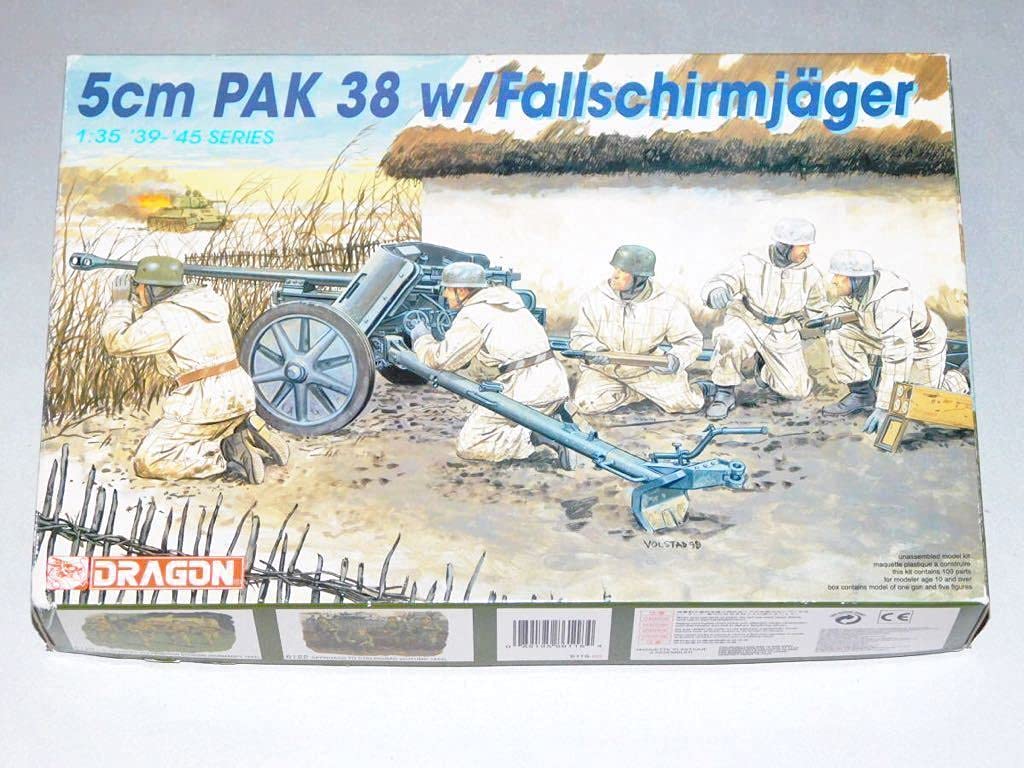 Canon Pak 38 Fallschirmjäger Maquette Dragon 1/35 Canon Anti-char 5cm PAK 38 Avec Fallschirmjäger - Réf. 6118 - Occasion Maquette Militaire Dragon