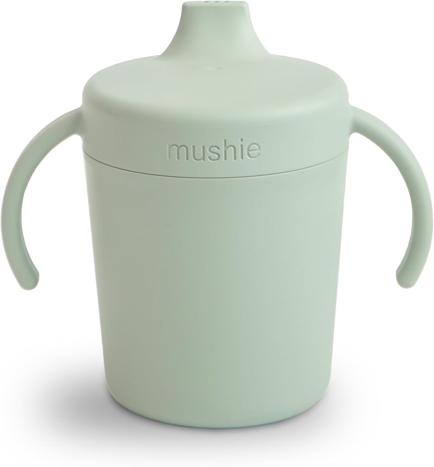 mushie Trainer Sippy Cup | Made in Denmark | Leak Resistant Twist-Off Lid & Handles | 6 Months + (Sage)