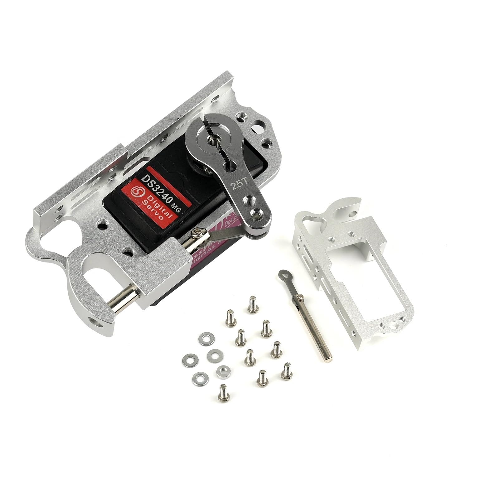 Metalowy miotacz cyfrowy serwo kompatybilny 25 kg DS3225 180 stopni silnik metalowa przekładnia funkcje zasilania części DIY (miotacz serwo)
