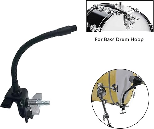 Miniatura 5 de Abrazadera de micrófono para borde de tambor, accesorio de montaje de micrófono de percusión para batería, aro de bombo, soporte de clip de