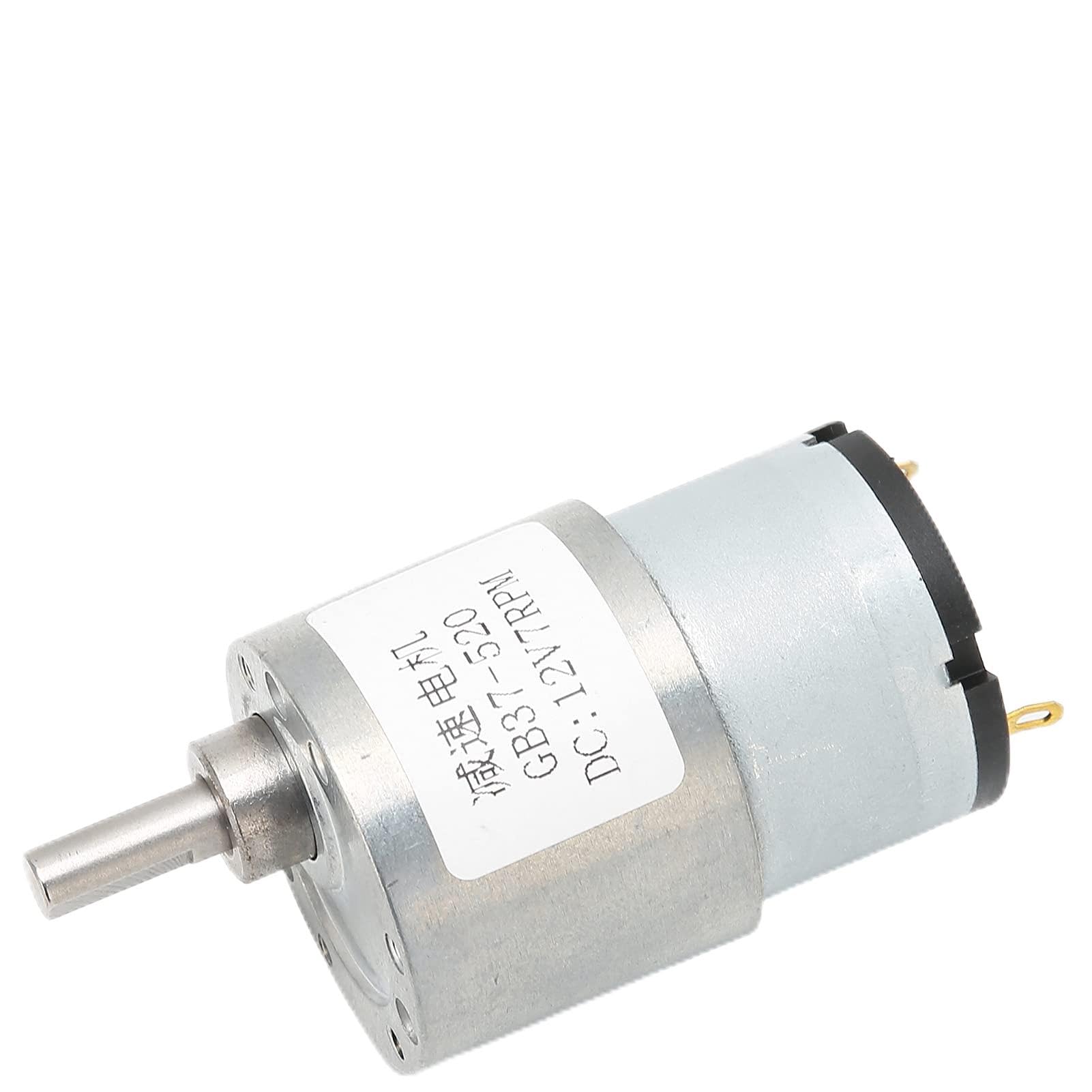 GB37-520 Gear Motor, DC12V 7RPM Mini Geared Motor Gear Motor Speed Reduction Motor Self Locking Small DC Motor for Window Openers, Door Openers