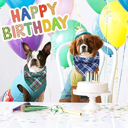 Miniatura 7 de 6 bandanas bufandas baberos pañuelos accesorios para perros pequeños grandes cachorros gatos - ajustables lavables dobles reversibles - verde negro